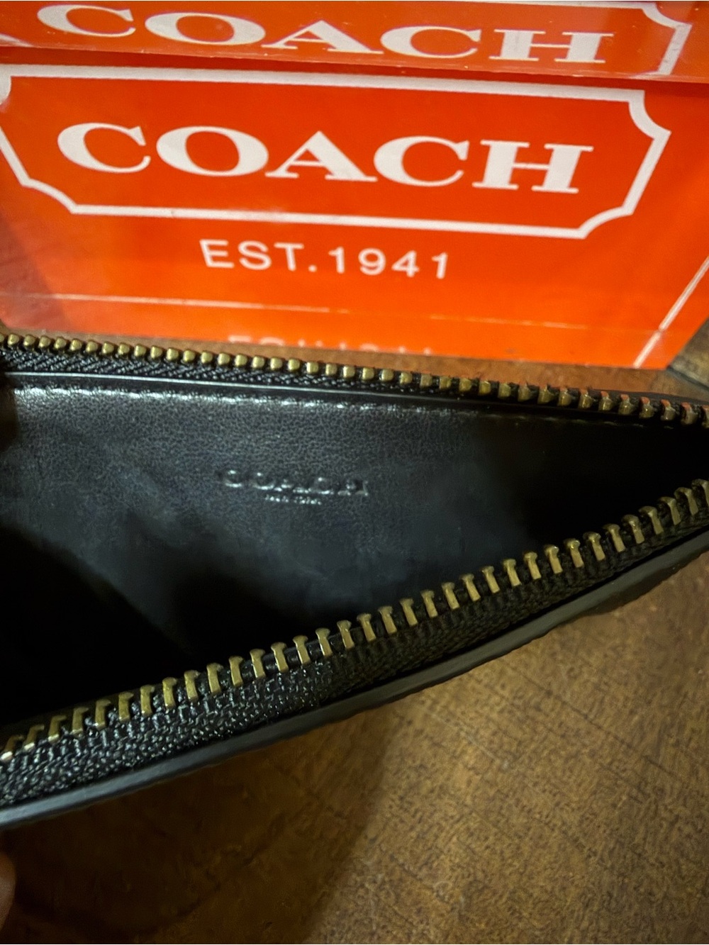 Coach “Bonesy” Zip Card Case (NWOT) - Picture 7 of 9